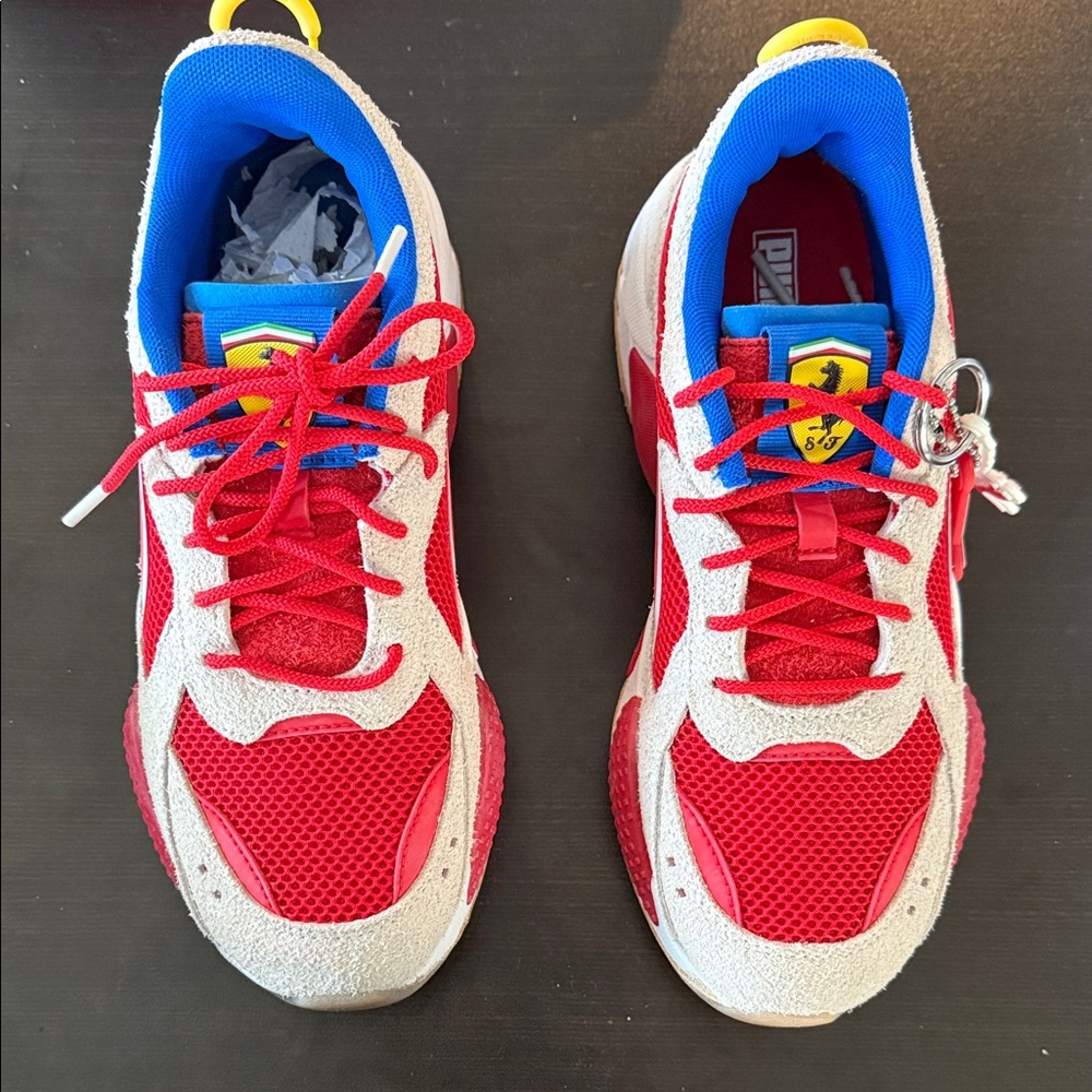 Puma Ferrari RS-X Sneakers in Red and Blue